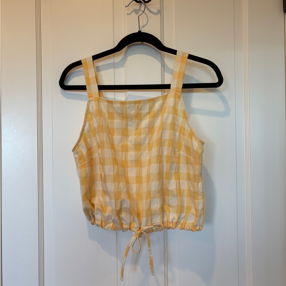 Rita Row Yellow Gingham Crop Top